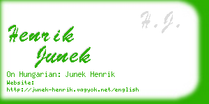 henrik junek business card